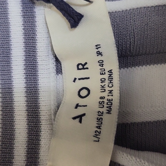 ATOIR Eos Skirt in Cloud Gray/Off White Stretch Pleated Knit Skirt - Picture 8 of 11